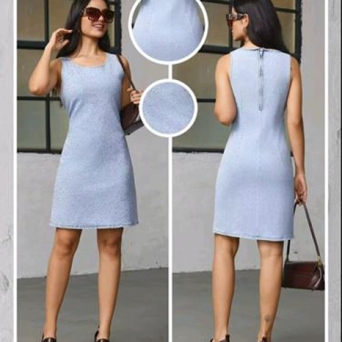 Платье Jeans Club (S-XL) A2325 l.blue (лето) Jeans Club A2325 l.blue