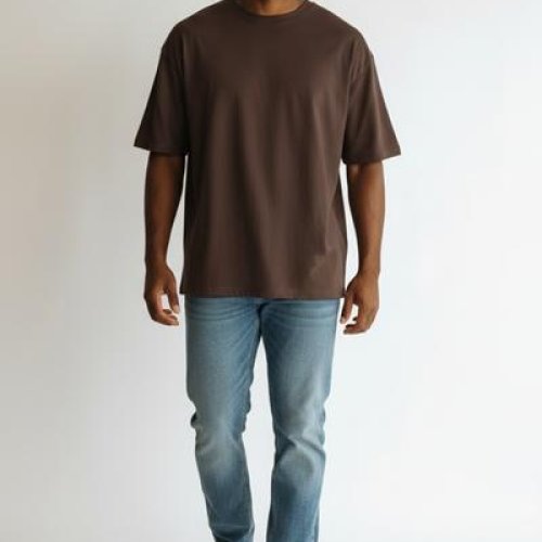 Футболка Hous Of Timur (M-3XL) HT1622 brown (лето) Hous Of Timur HT1622 brown