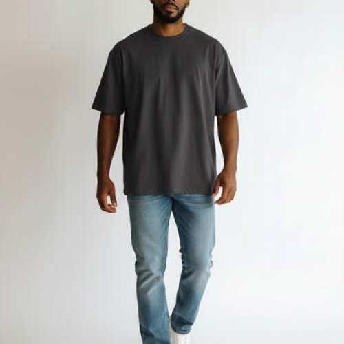 Футболка Hous Of Timur (M-3XL) HT1620 d.grey (лето) Hous Of Timur HT1620 d.grey