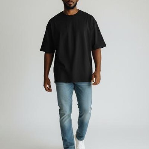 Футболка Hous Of Timur (M-3XL) HT1623 black (лето) Hous Of Timur HT1623 black