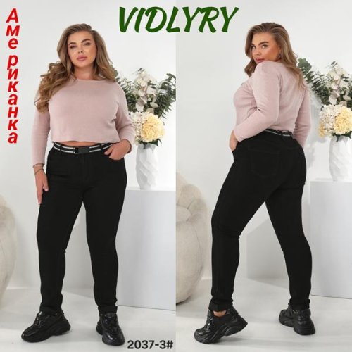 Джинсы Vidlyry (32-42) 2037-3 black (деми) Vidlyry 2037-3 black