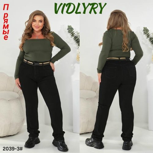 Джинсы Vidlyry (32-42) 2039-3 black (деми) Vidlyry 2039-3 black