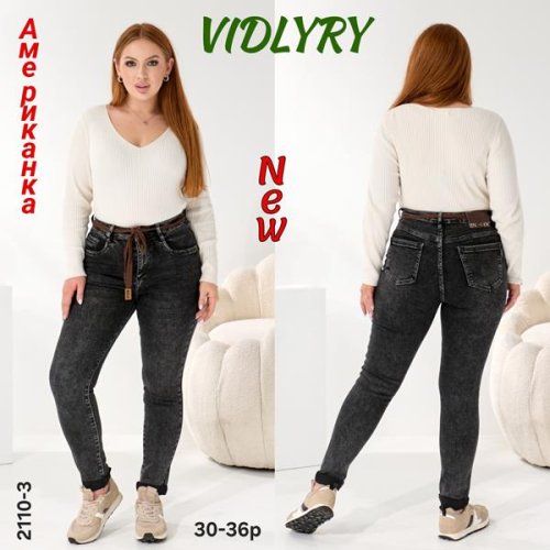 Джинсы Vidlyry (30-36) 2110-3 d.grey (деми) Vidlyry 2110-3 d.grey