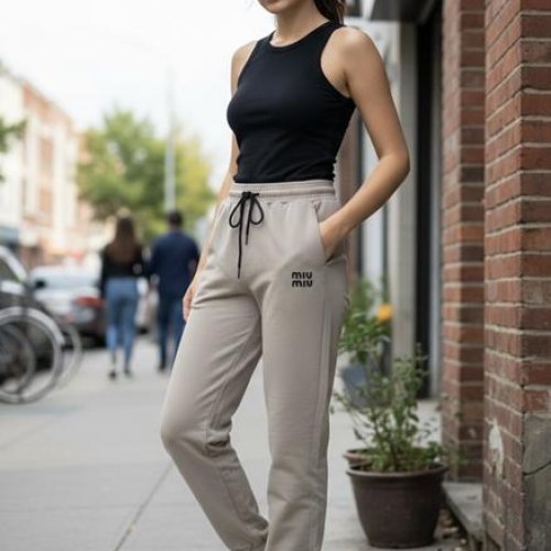 Штаны спорт Delviago (S-L) DL733 beige (деми) Delviago DL733 beige