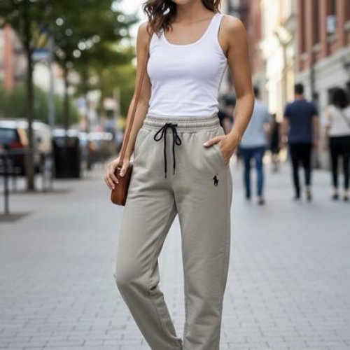 Штаны спорт Delviago (S-L) DL737 beige (деми) Delviago DL737 beige