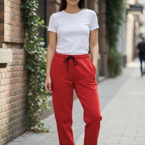 Штаны спорт Delviago (S-L) DL738 red (деми) Delviago DL738 red