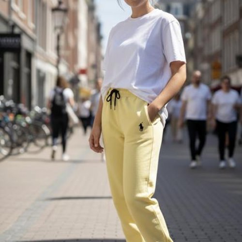 Штаны спорт Delviago (S-L) DL739 yellow (деми) Delviago DL739 yellow