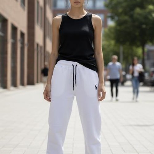 Штаны спорт Delviago (S-L) DL741 white (деми) Delviago DL741 white