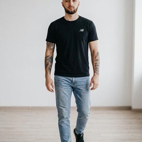 Футболка Sport style (46-54) 01-3 black (лето) Sport style 01-3 black