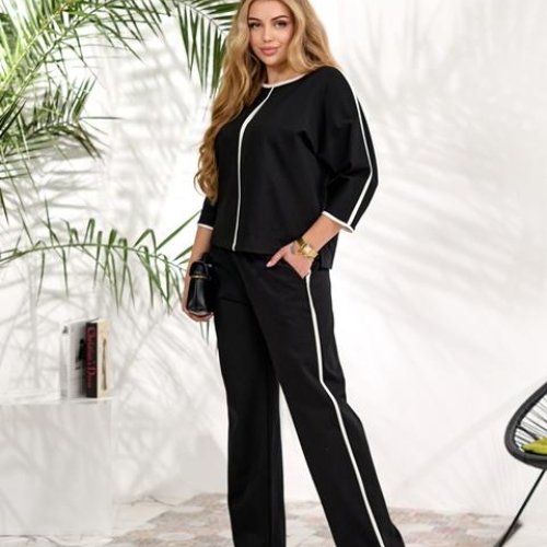 Костюм Deliv (46-56) 6011 black (деми) Deliv 6011 black