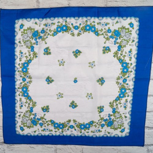 Платок Shawls (60*60) P162 blue-white (деми) Shawls P162 blue-white