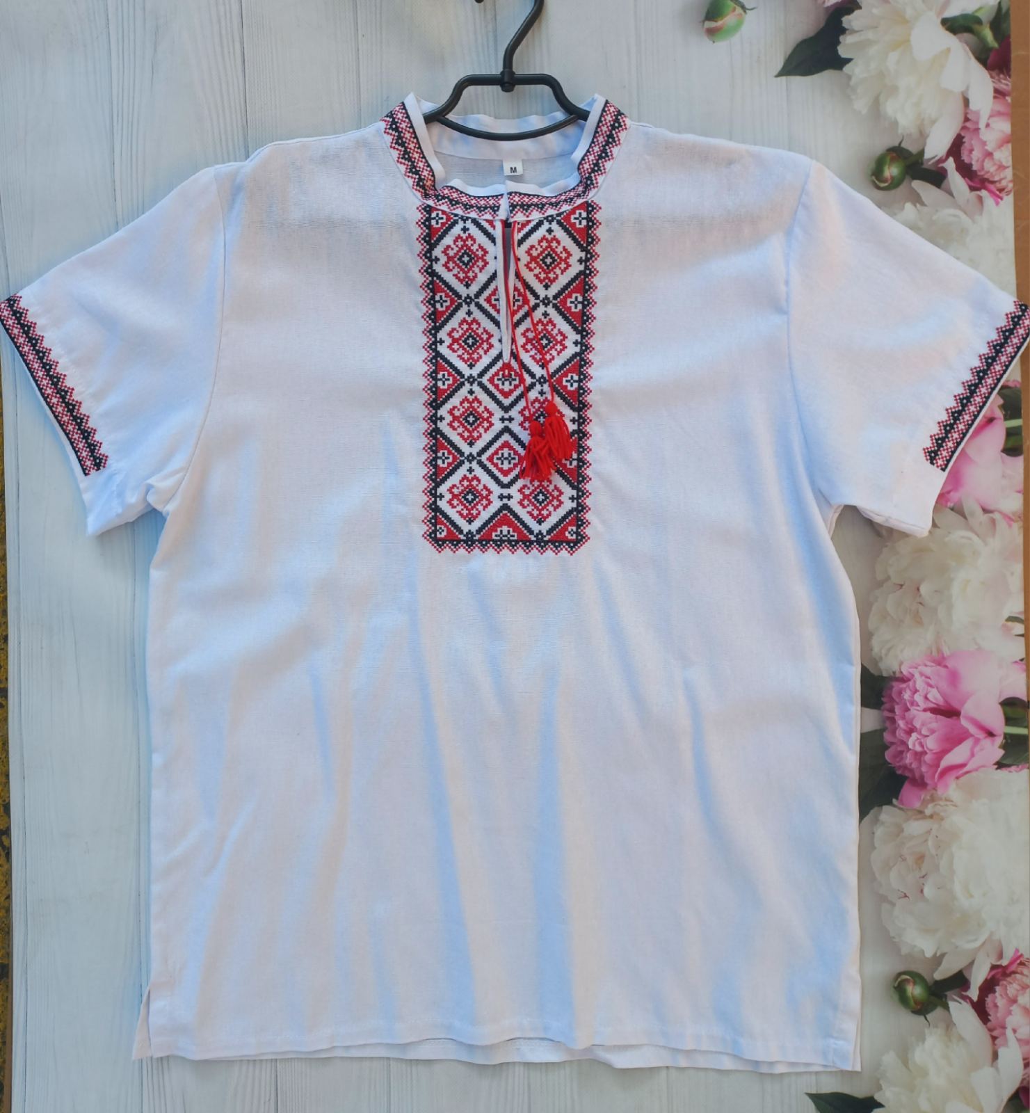 Вышиванка Кузя (S-3XL) 045 white (лето)