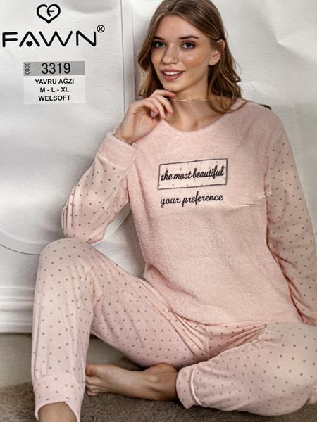 Пижама Disneyopt (S-XL) 3319 beige (зима)