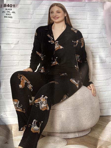 Пижама Disneyopt (2XL-4XL) 8401 black (зима)