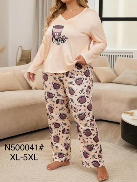 Пижама Brilliant (XL-5XL) B500041 beige (деми)