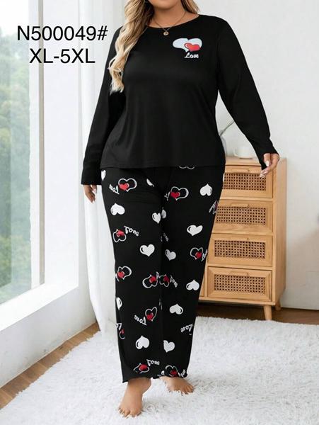Пижама Brilliant (XL-5XL) B500049 black (деми)
