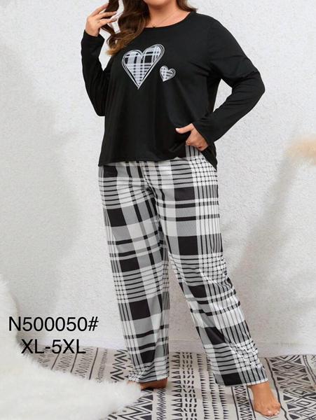 Пижама Brilliant (XL-5XL) B500050 black (деми)