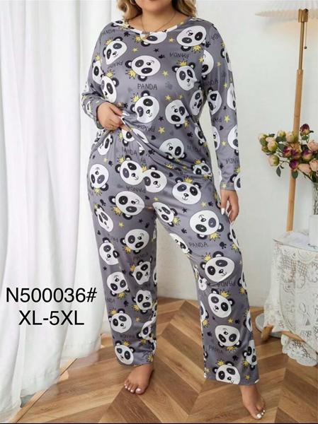 Пижама Brilliant (XL-5XL) B50036 grey (деми)