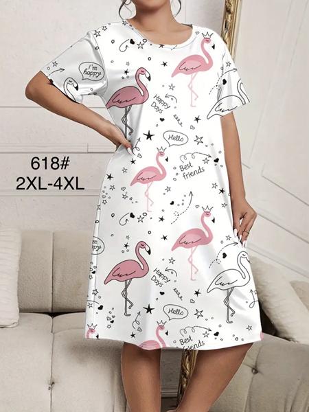 Ночнушка Estima (2XL-4XL) 618 white (лето)