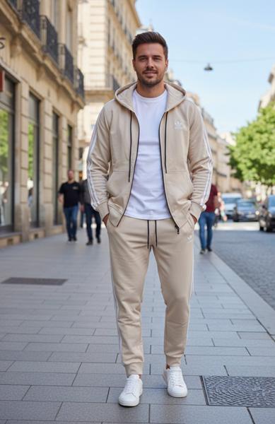 Костюм спорт Delviago (46-54) DL655 beige (деми)