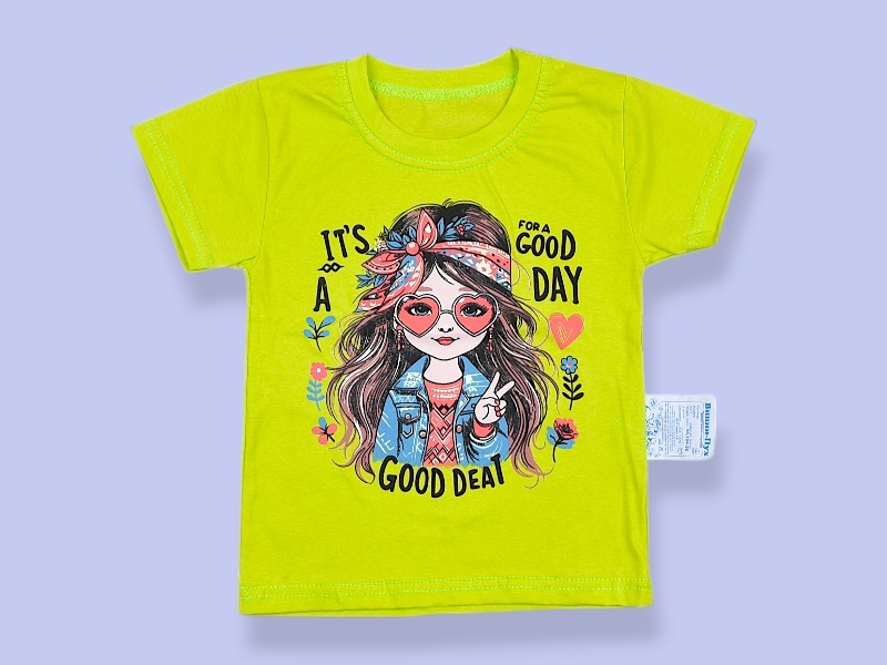 Футболка Kir15 (92-122) 112264 l.green (лето)