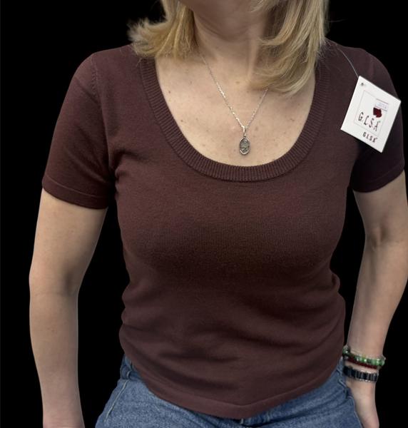 Футболка Elena&Vika (42-46) 26114 brown (лето)