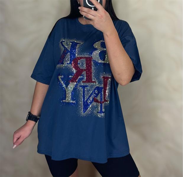 Футболка LeVisha (S-L) 25103 blue (лето)