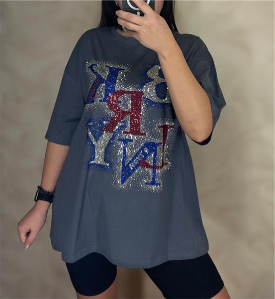 Футболка LeVisha (S-L) 25103 d.grey (лето)