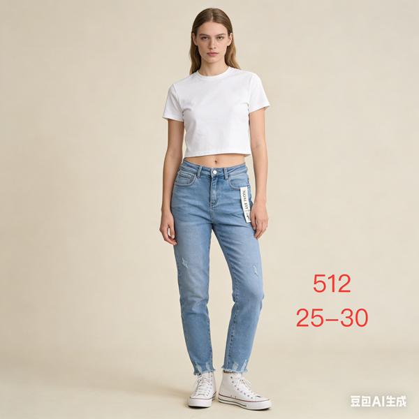 Джинсы NewJeans (25-30) 512 l.blue (деми)