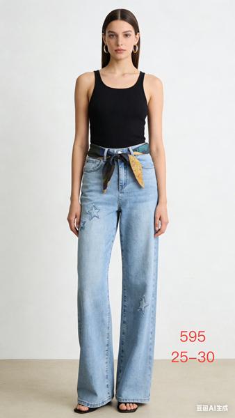 Джинсы NewJeans (25-30) 595 l.blue (деми)