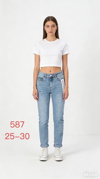Джинсы NewJeans (25-30) 587 l.blue (деми)