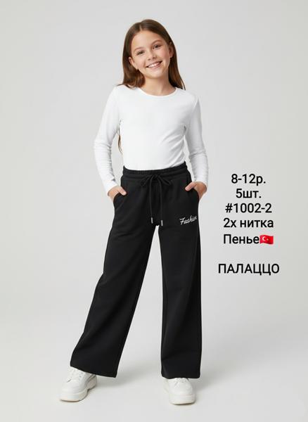 Штаны спорт AMZ (8-12) 1002-2 black (деми)