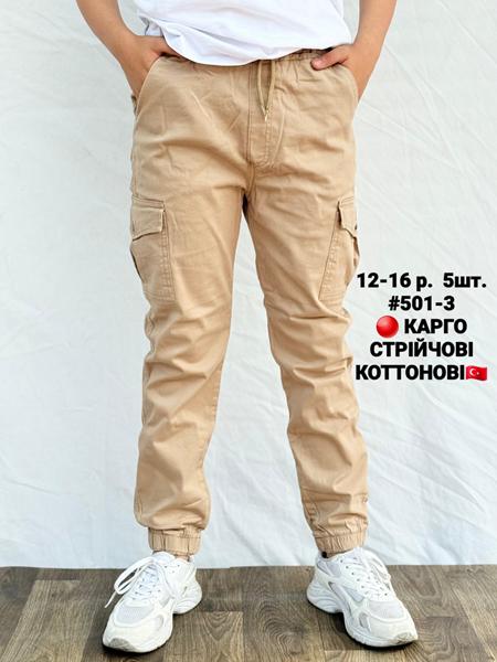 Джоггеры AMZ (12-16) 501-3 beige (деми)