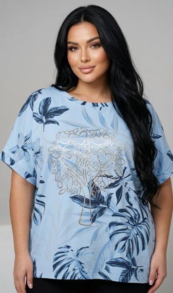 Футболка LeVisha (50-56) 26025 l.blue (лето)