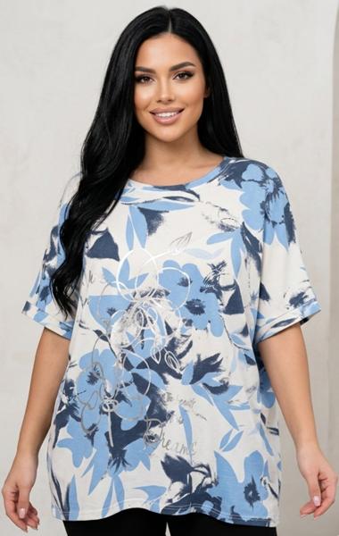 Футболка LeVisha (50-56) 26026 l.blue (лето)