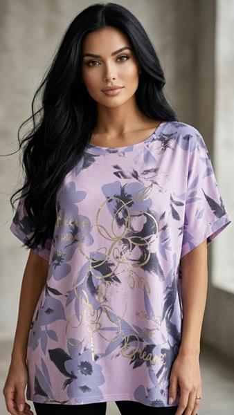 Футболка LeVisha (50-56) 26026 lilac (лето)