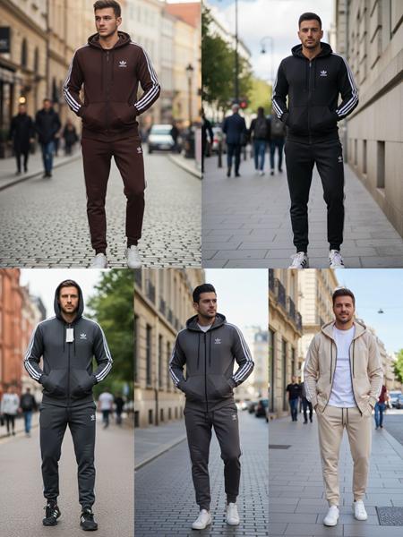 Костюм спорт Delviago (46-54) DL720 black (деми)