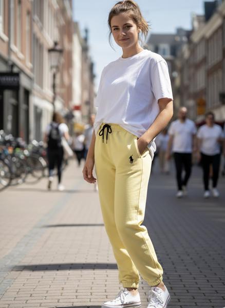 Штаны спорт Delviago (S-L) DL739 yellow (деми)