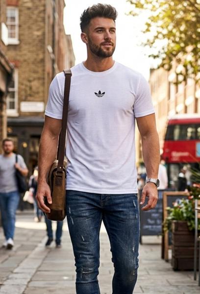 Футболка Delviago (46-54) DL780 white (лето)