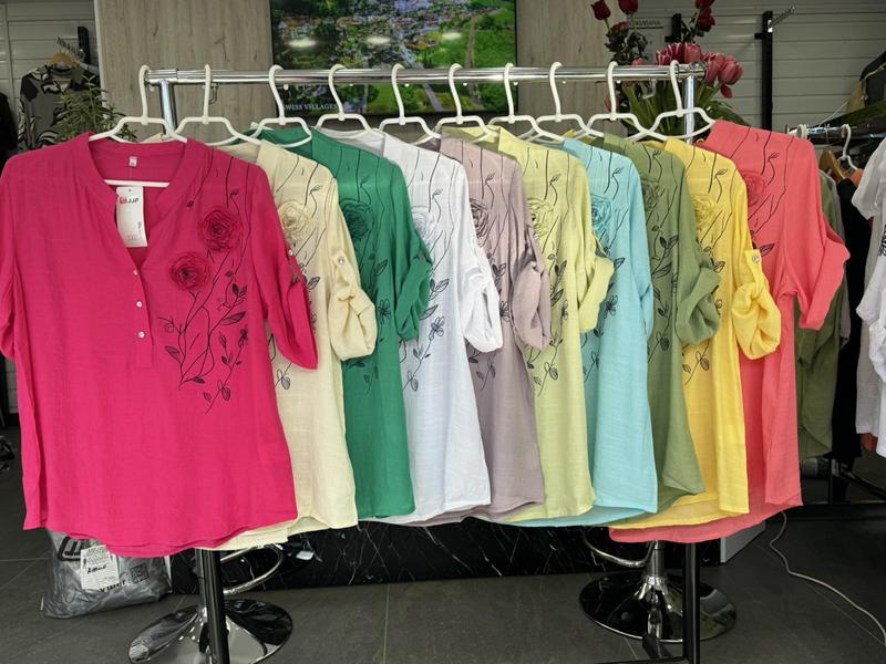 Блузка JJF (XL-4XL) 281 l.yellow (лето)