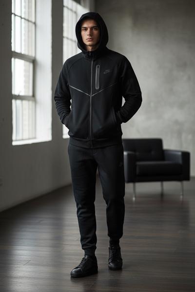 Костюм спорт Hai (M-3XL) H1295 black (деми)