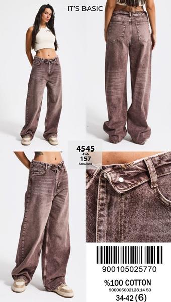 Джинсы Jeans Style (34-42) 4545-4S6-157 brown (деми)