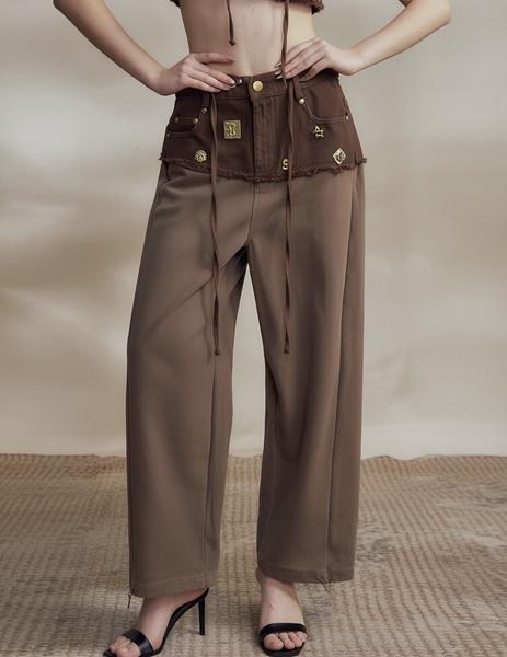 Штаны спорт Karon (M-2XL) 7730 brown (деми)