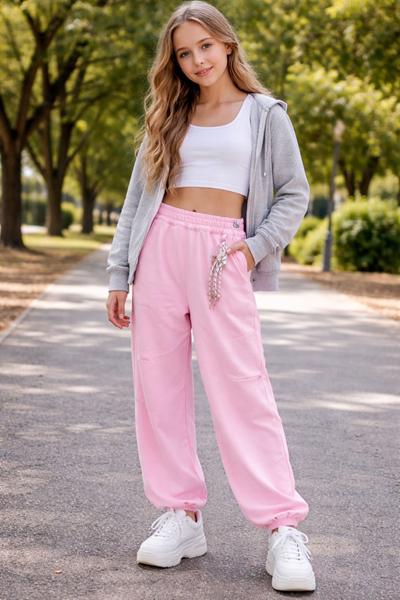 Штаны спорт Meloria (120-170) CK125 pink (деми)