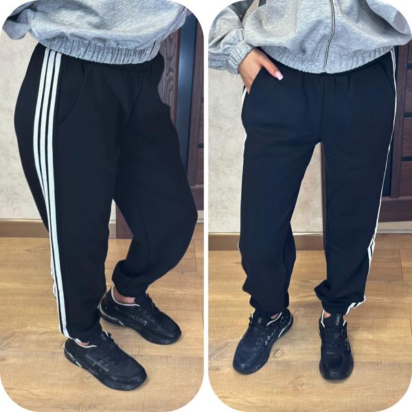 Штаны спорт Valentina (42-56) 210 black (деми)