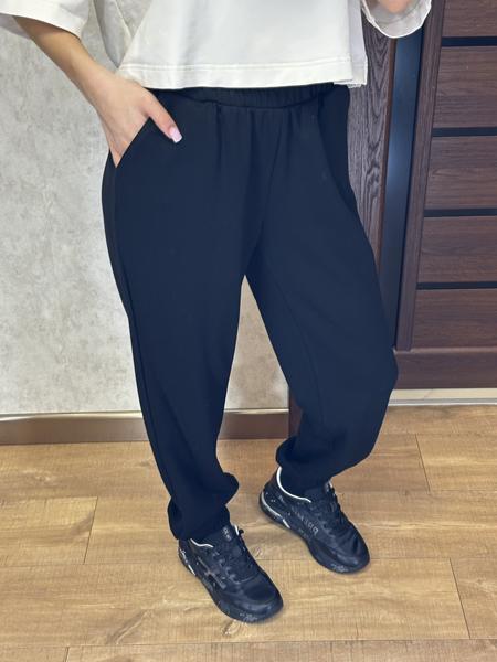 Штаны спорт Valentina (42-56) 211 black (деми)