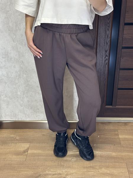 Штаны спорт Valentina (42-56) 211 brown (деми)