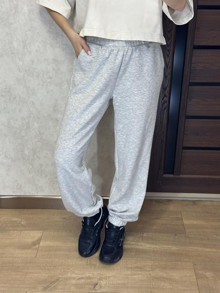 Штаны спорт Valentina (42-56) 211 l.grey (деми)