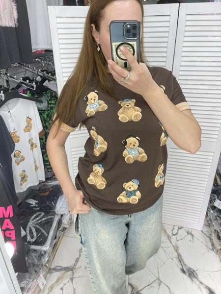 Футболка Karon (S-L) 7224 brown (лето)