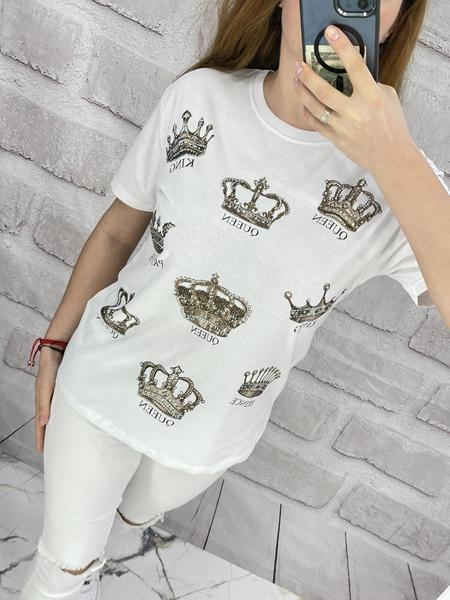 Штаны спорт Karon (S-L) 4687 white (лето)